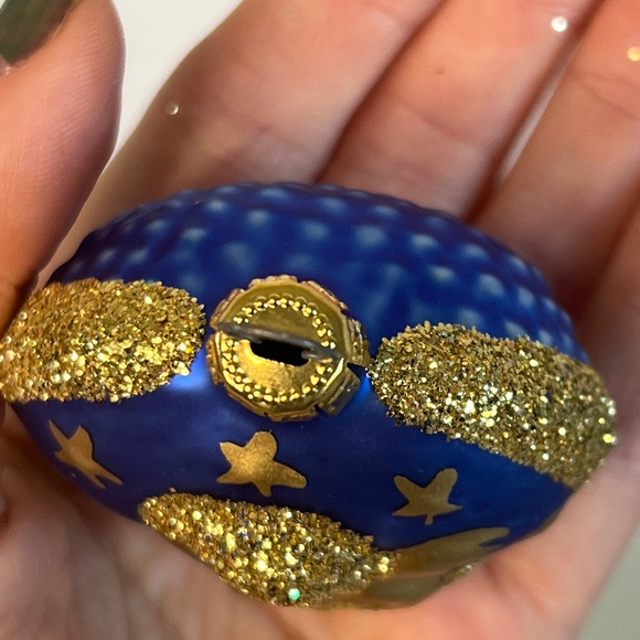 Vintage Cherub Glass Christmas Ornaments Set of 6 Blue And Red 2” - Picture 11 of 14